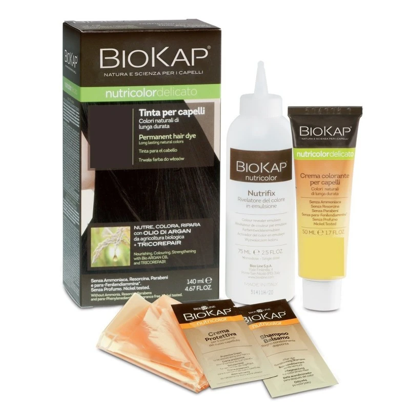 BIOS LINE SpA Bios Line BioKap Nutricolor Tinta Delicato Confezione 140 Ml Colore 8,03 Biondo Chiaro Naturale