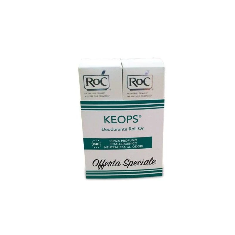 RoC Linea Deodoranti Keops Bundle Deodorante Roll-on Confezione 2x30ml